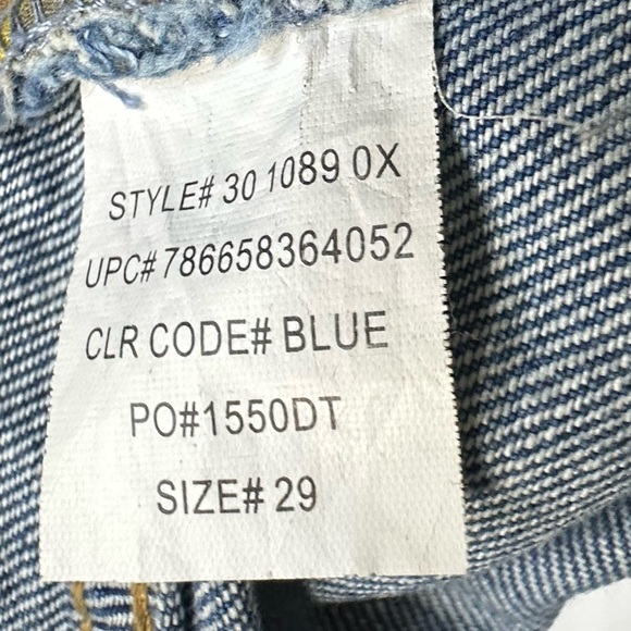 DITTOS Blue Denim Distressed Overalls High-Rise Shorts Size: 29 - Picture 7 of 7